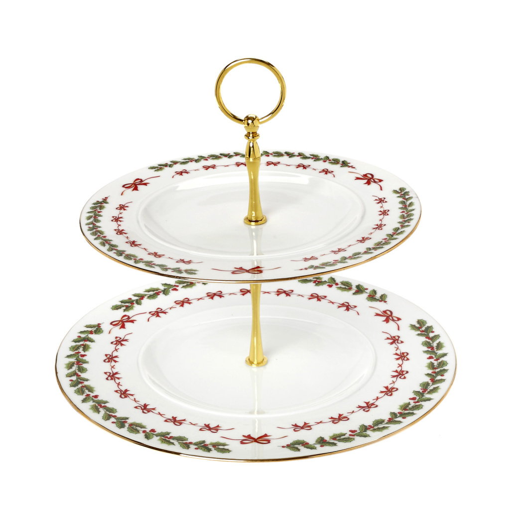 Noel 2 Sweet Stand Porcelain