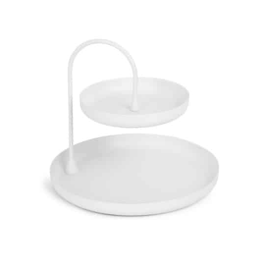 STAND ΚΟΣΜΗΜΑΤΩΝ POISE TWO TIERED TRAY WHITE UMBRA