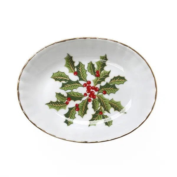 S/6 τμχ πιατάκι κουραμπιέ Noel 12cm