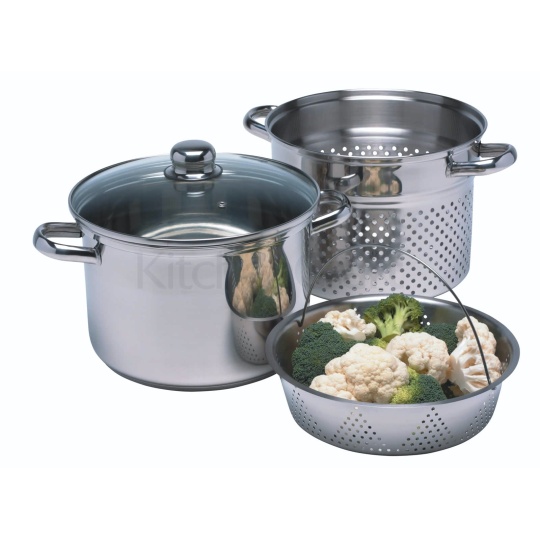 KitchenCraft Stainless Steel 7.5 Litres Multi Cooker