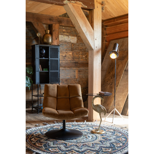Πολυθρόνα Lounge Chair Bar Velvet Golden Brown 81x66x78cm