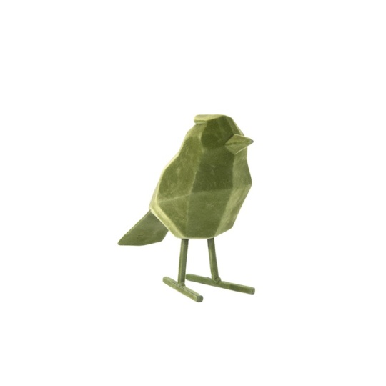 Διακοσμητική Φιγούρα Large Bird Flocked Green 18.5cm