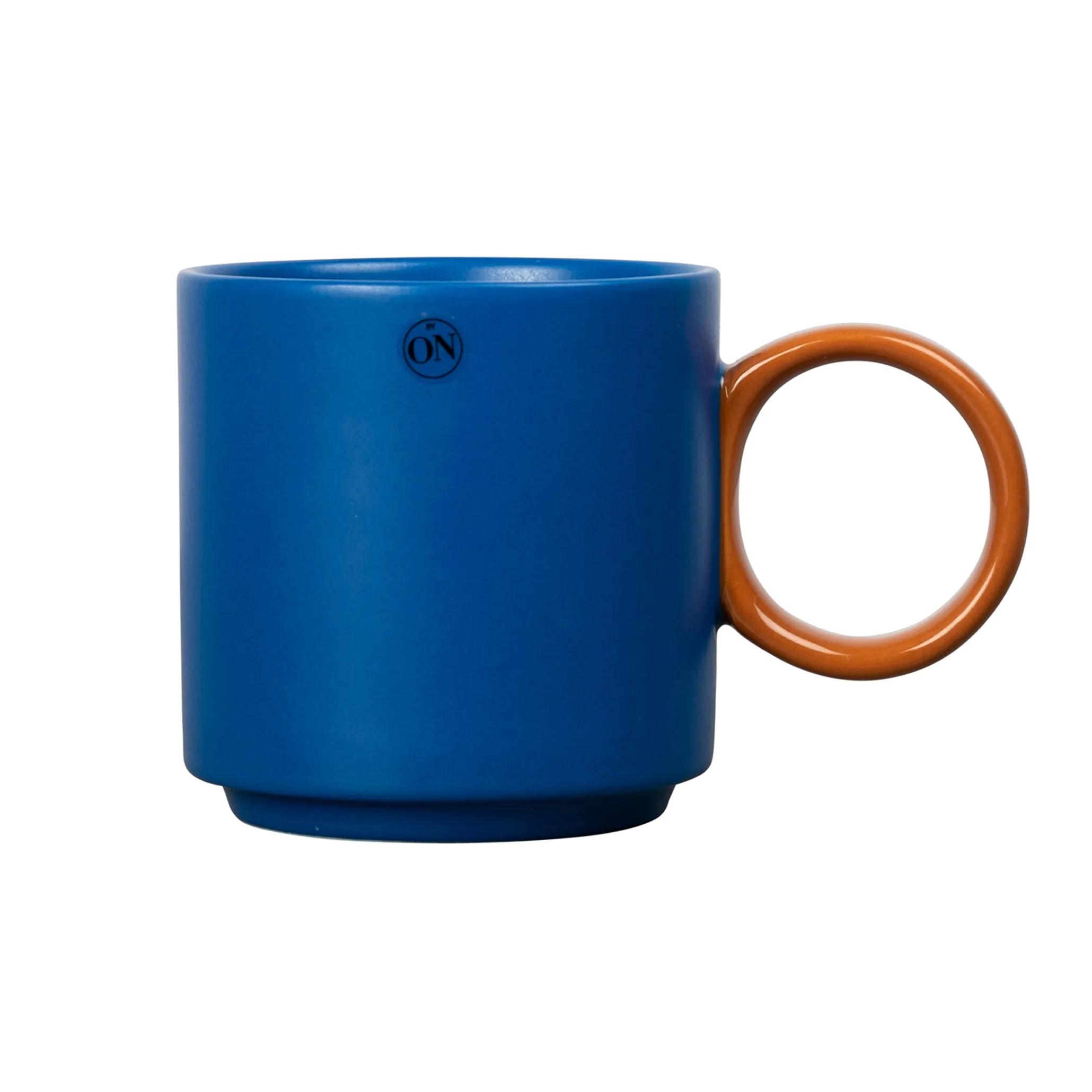 Noor Κεραμική Κούπα Mug Μπλε Καφέ Ø7.5 cm 20cl