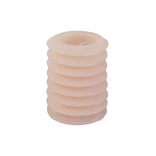 Κερί Pillar Layered Circles Medium Soft Pink 7.5x10cm