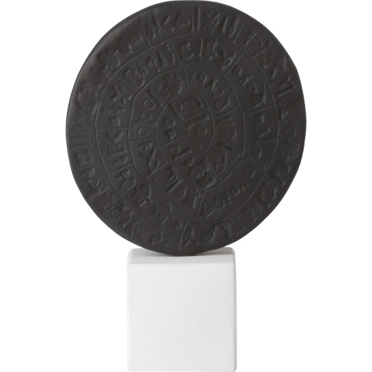 Δίσκος της Φαιστού Μαύρο με Άσπρη Βάση Κεραμίνη Small 9.5x14.5cm