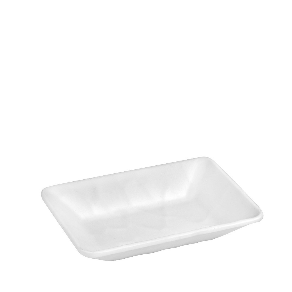 White Μπωλ Ορθογ. 14Χ10Εκ Wavy Matte Μελαμινησ 6τμχ