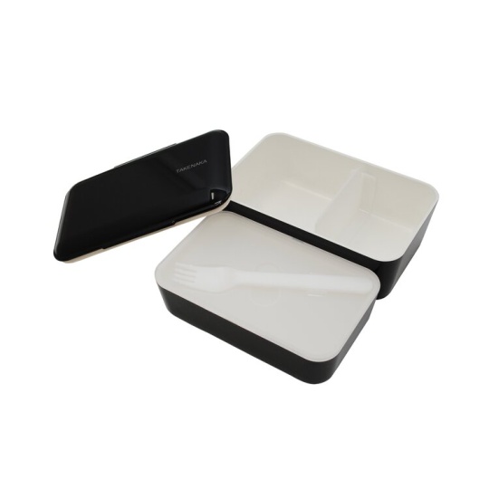 Takenaka - Bento Bite Box Dual Black Pepper Από Ανακυκλωμένο PET 17,2 x 10,9 x 10,6 cm