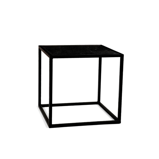 Andrea House - Βοηθητικό Τραπεζάκι Black Marble Cube