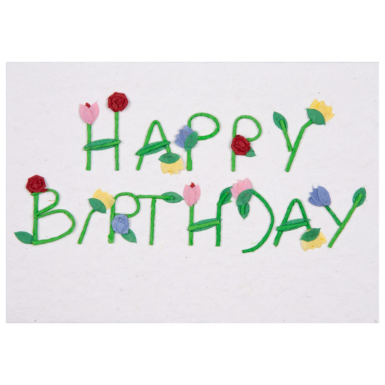 Raeder - Ευχετήρια Κάρτα Happy Birthday Flowers