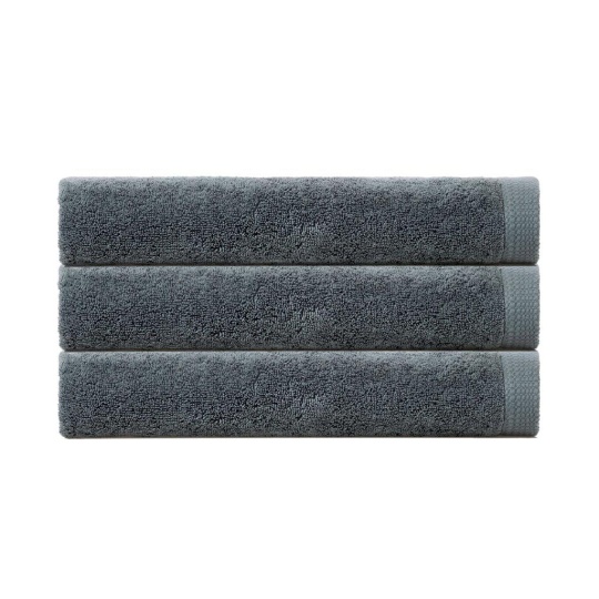 Set3 Πετσέτες Μπάνιου 100% Βαμβάκι Grey Premium 600gr