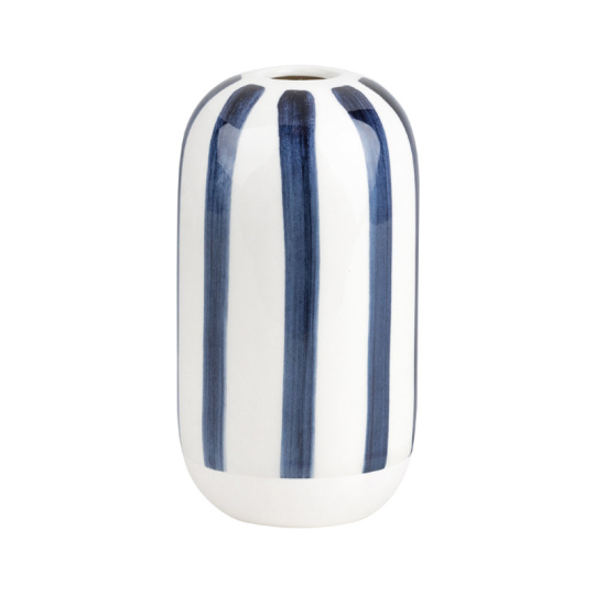Raeder - Μίνι Κεραμικό Βαζάκι Blue Stripes 7 x 13cm