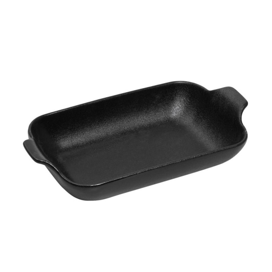 Lava Σαγανακι Ορθ. Stoneware Μαυρο 540Ml 20,5(25 Incl. Handles)X13,8X5,5Cm 2τμχ