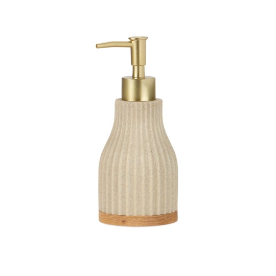 Andrea House - Αντλία Για Σαπούνι Wood/Beige Resin