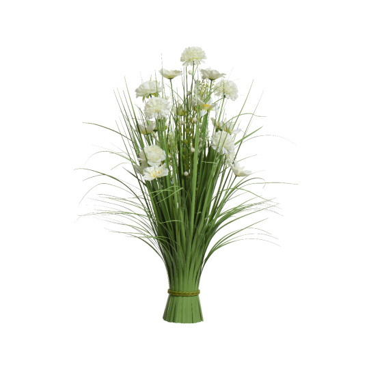 Μπουκέτο Πρασινάδα με Άσπρα Φυτά 35x35x70cm