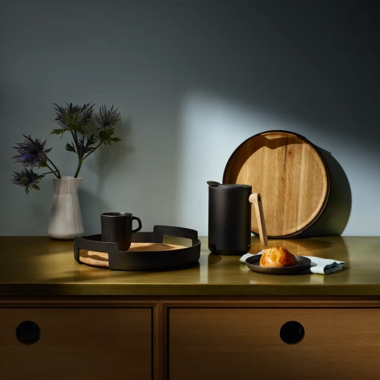 Δίσκος Σερβιρίσματος Ξύλινος Στρογγυλός 35cm Nordic Kitchen