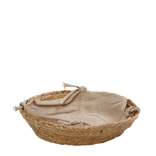 Dis. Καλαθι Στρογγ. Γιουτα Με Υφασμα Jute/Cotton 33X8Ek 2τμχ