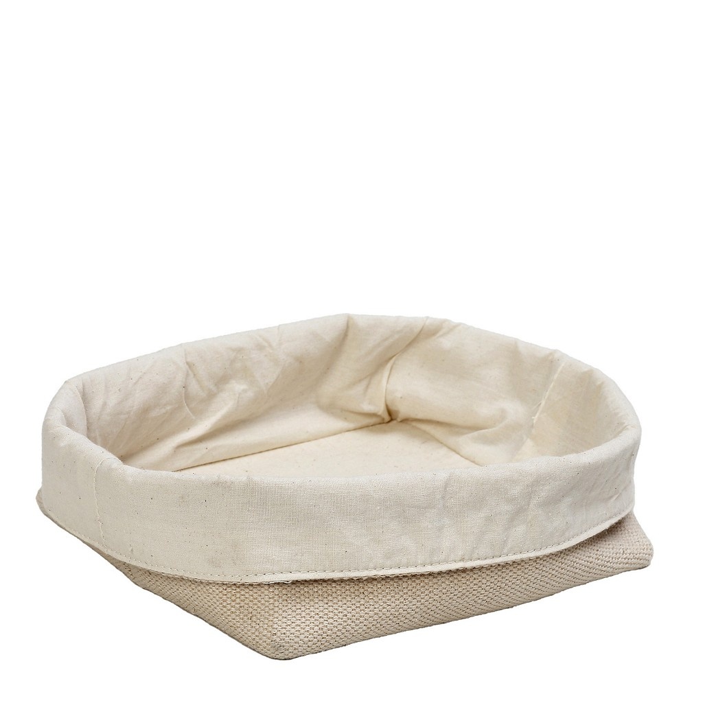 Dis. Καλαθι Τετραγωνο Jute/Cotton 20X19X15Ek. 3τμχ