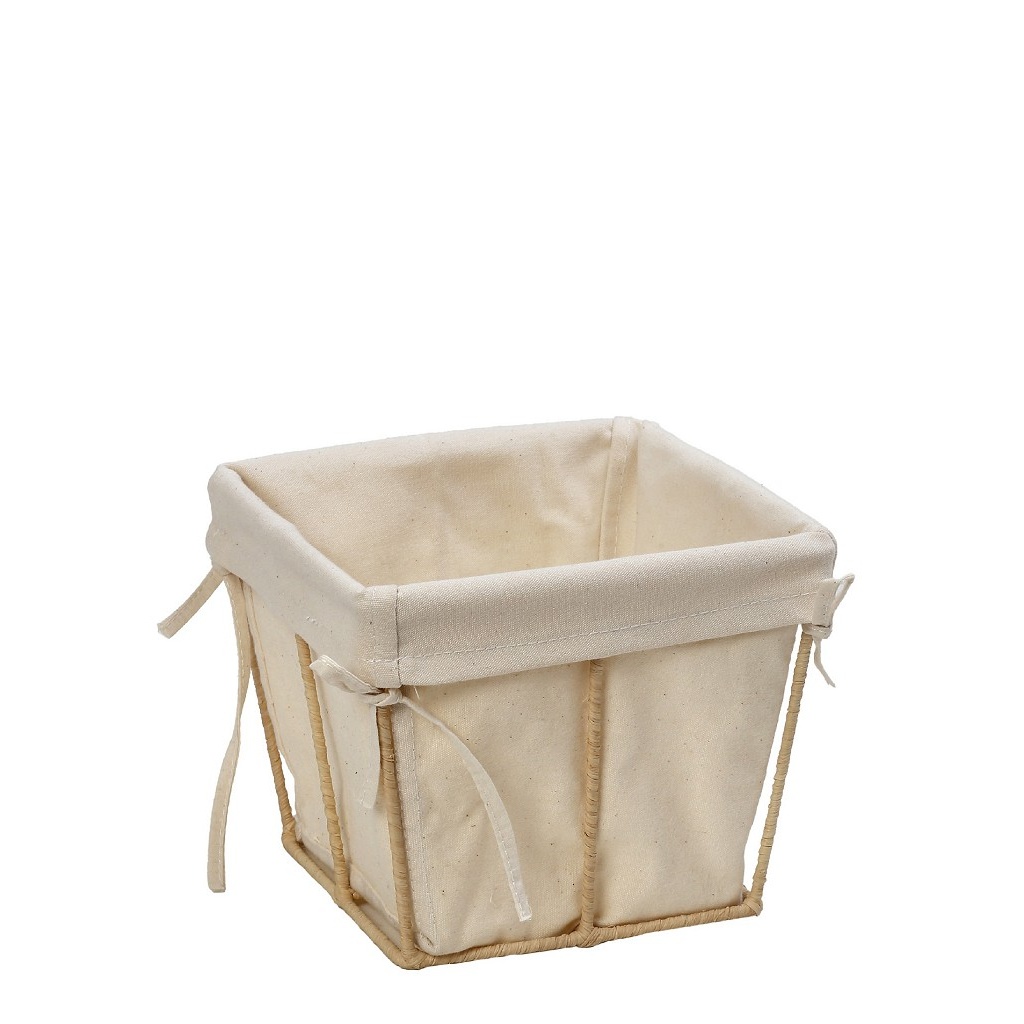 Dis. Καλαθι Τετραγ. Cotton Με Ψαθινο Stand 12X12X9,5Ek 2τμχ