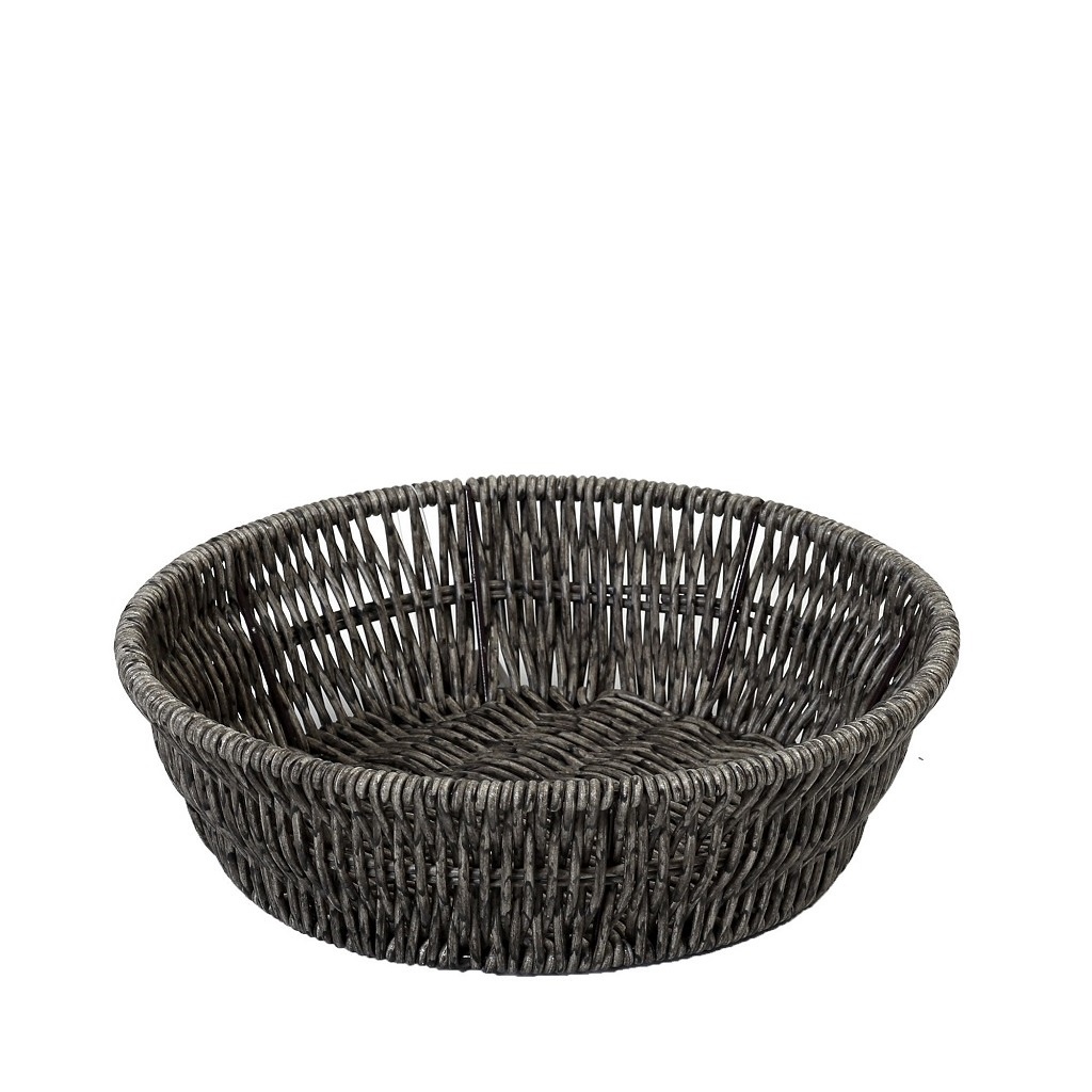 Ψωμιερα Synth. Rattan Στρογγ. L Γκρι D25X7Ek 6τμχ