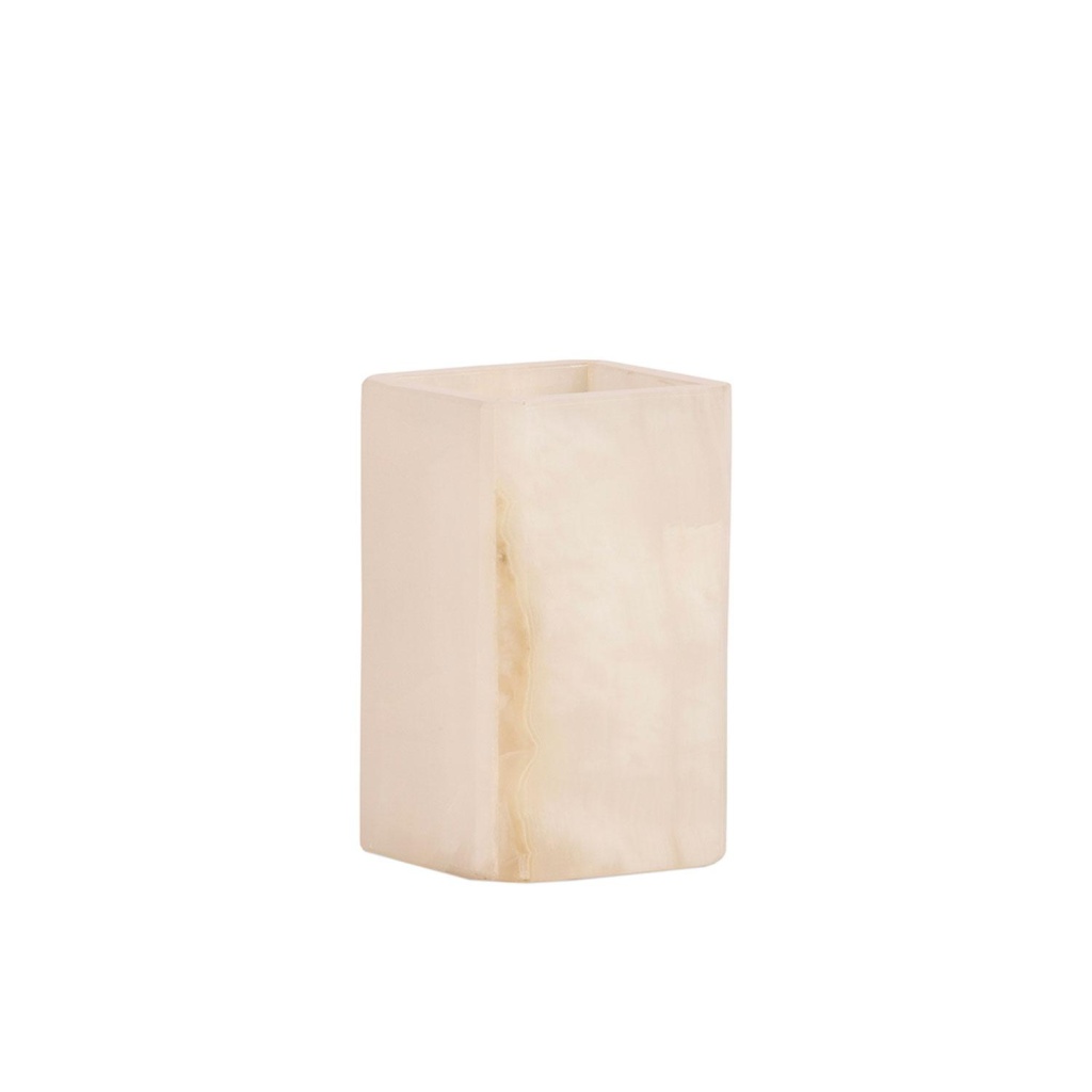 Andrea House - Μαρμάρινο Ποτηράκι Για Οδοντόβουρτσες White/Beige Marble