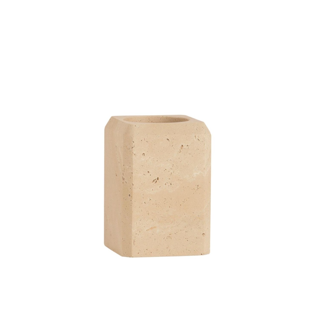 Andrea House - Μαρμάρινο Ποτηράκι Για Οδοντόβουρτσες Travertine Marble