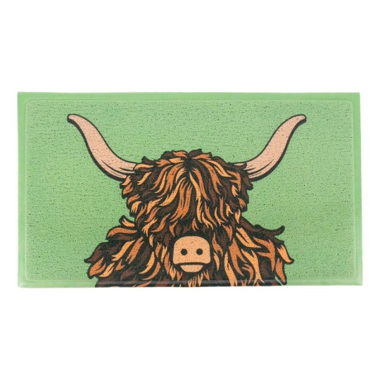 Artsy Mats - Χαλάκι Εισόδου Green Highland Cow 70x40cm