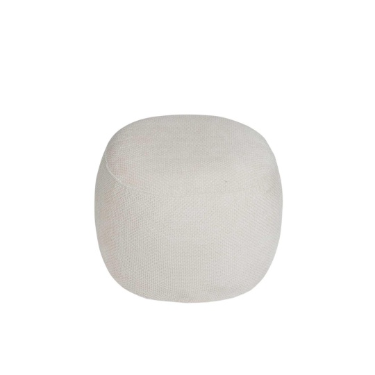 Andrea House - Πουφ Audry White D50cm