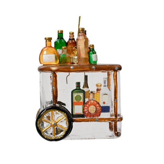 Χριστουγεννιάτικο Στολίδι Γυάλινο Trolley Bar 7.8x5.4x10cm