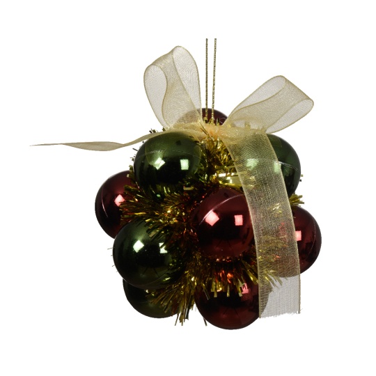 Χριστουγεννιάτικο Κρεμαστό Στολίδι Bauble Oxblood 9cm