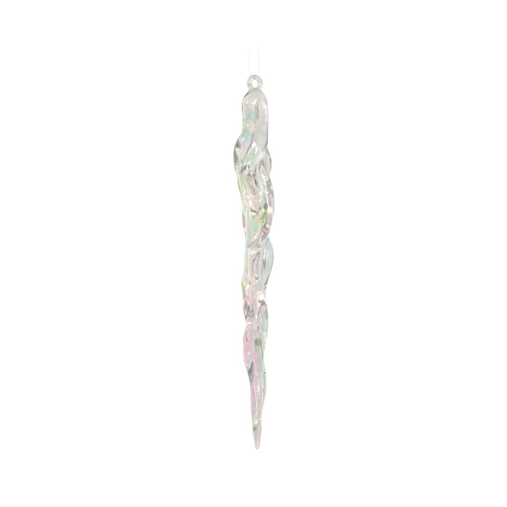 Χριστουγεννιάτικο Κρεμαστό Στολίδι Icicle Small Διάφανο 1.9x18.5cm