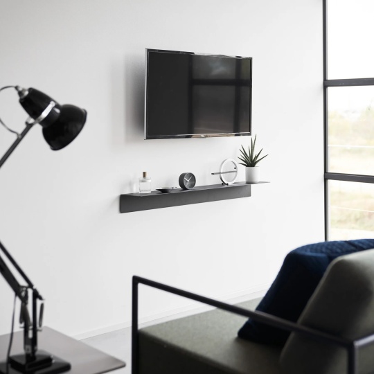 Yamazaki - Επιτοίχιο Ράφι Με Μαγνητική Επιφάνεια 90cm Tower BK