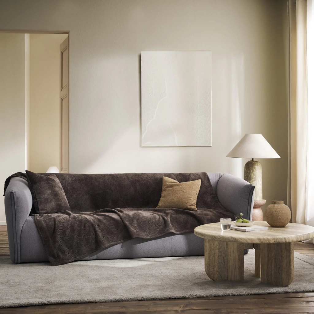 Ριχτάρι για Τριθέσιο Καναπέ Nimbus Dark Chocolate 180x310cm