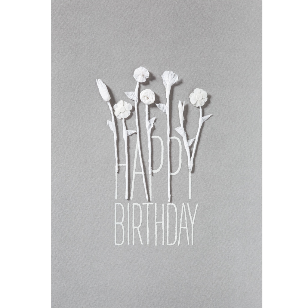 Raeder - Ευχετήρια Κάρτα  Happy Birthday  Grey