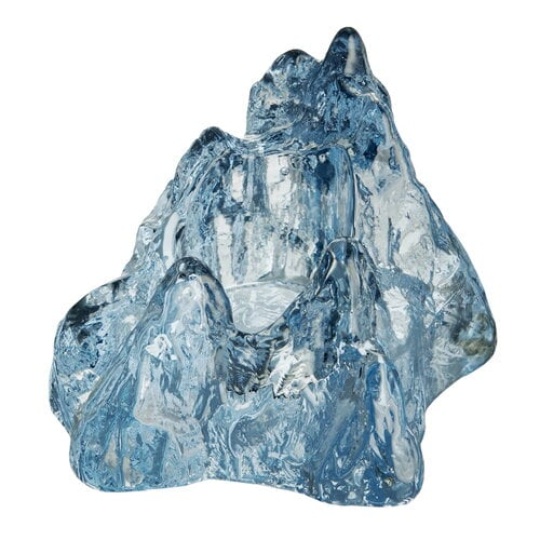 Kosta Boda The Rock Votive - Κηροπήγιο Blue 9x12x14cm