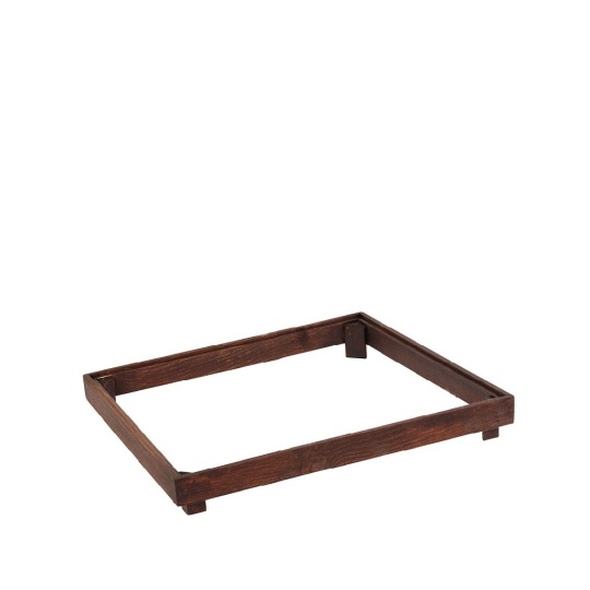 Wood-Well Dark Βαση Ισια Ξυλινη Στοιβαζ. Gn1/2 34X28X5Ek 2τμχ