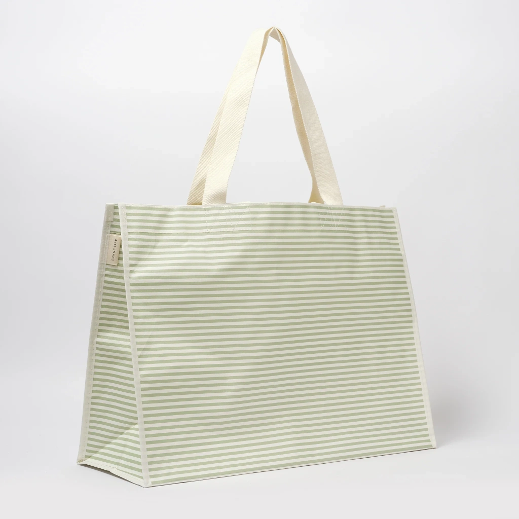 Τσάντα Παραλίας La Palma Sage Stipe 58x22x43cm