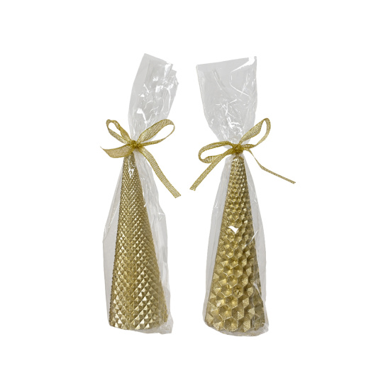 Set2 Κεριά Light Gold 5x20cm