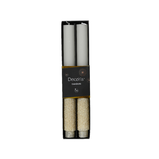 Set2 Κεριά Wool White 2.8x26.5cm