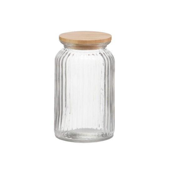 Andrea House - Γυάλινο Δοχείο Με Καπάκι Bamboo 1200ml