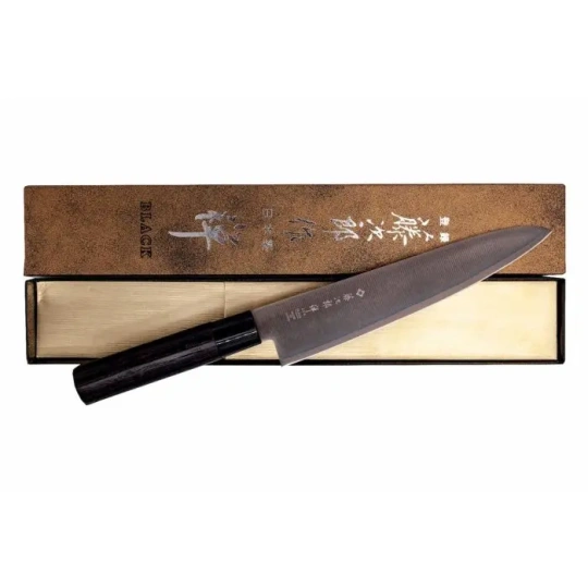 Μαχαίρι Santoku 16.5 εκατ. με λαβή καστανιάς Black Zen