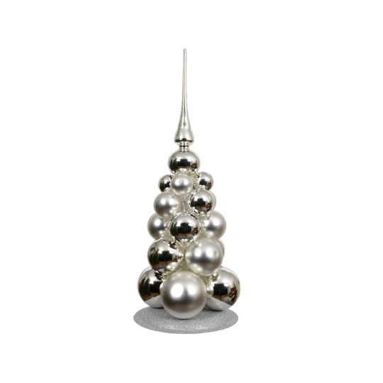Set21 Γυάλινα Δεντράκια Sliver 4cm