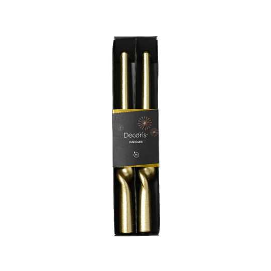 Set2 Κεριά Gold 2.1x25cm