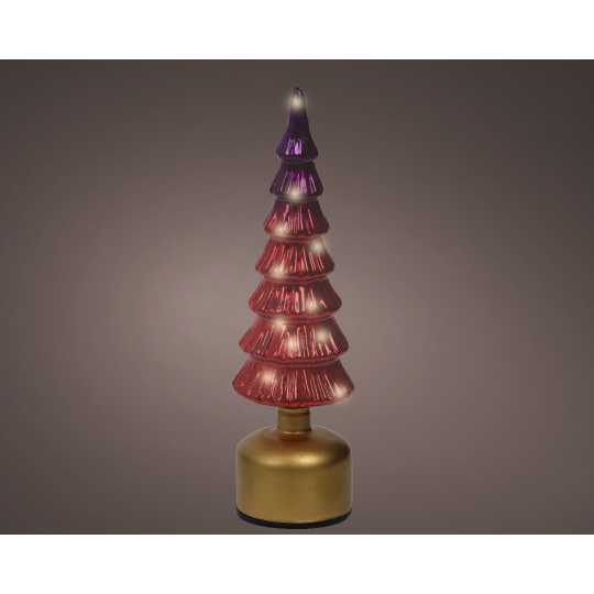 Micro 15LED Περιστρεφόμενο Δεντράκι Pink 10x33cm