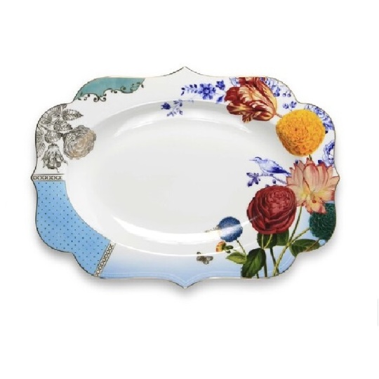 Πιατέλα Οβάλ Πορσελάνη Multicolor Royal 40×28.5cm