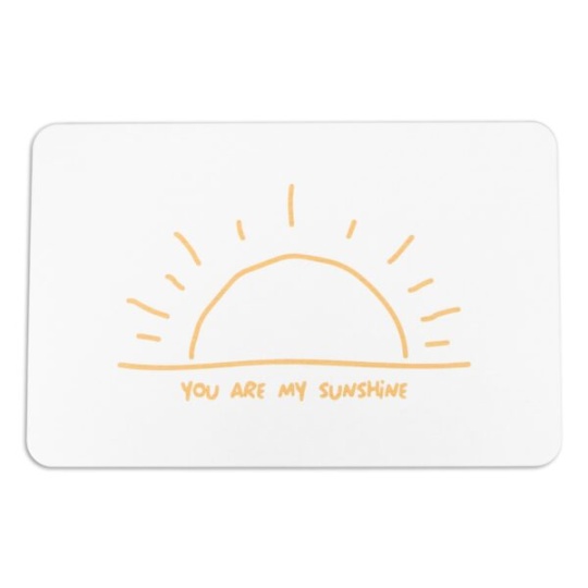 Artsy Mats - Αντιολισθητικό Πατάκι Μπάνιου You Are My Sunshine White Stone 39x60cm