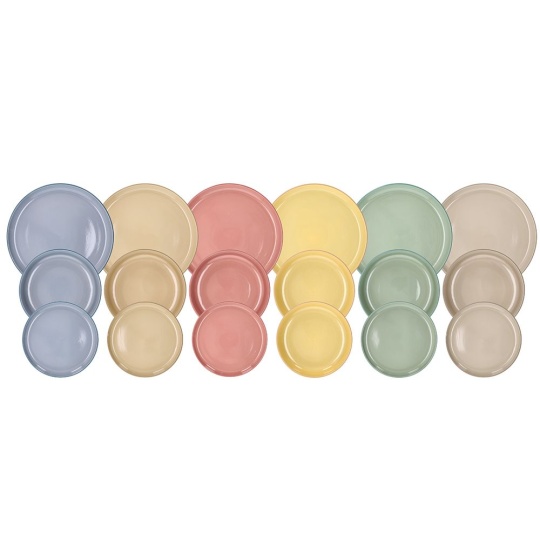 Set18 τμχ Φαγητού Multicolor Urban Collection Stoneware